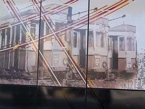 Tram Mural at Newtown Station