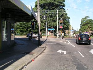 Rounded Corner for Trams at Addison Road, Marrickville, Sydney