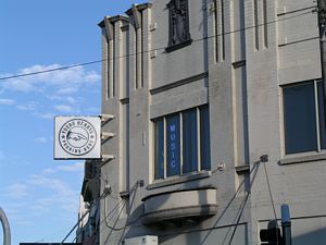 Tram rosette in Marrickville Road, corner Illawarra Road, Sydney